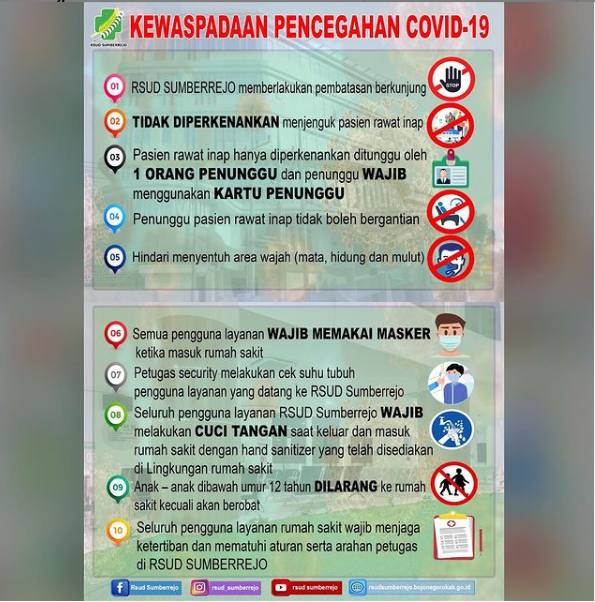 Himbauan untuk semua pengguna layanan RSUD Sumberrejo
