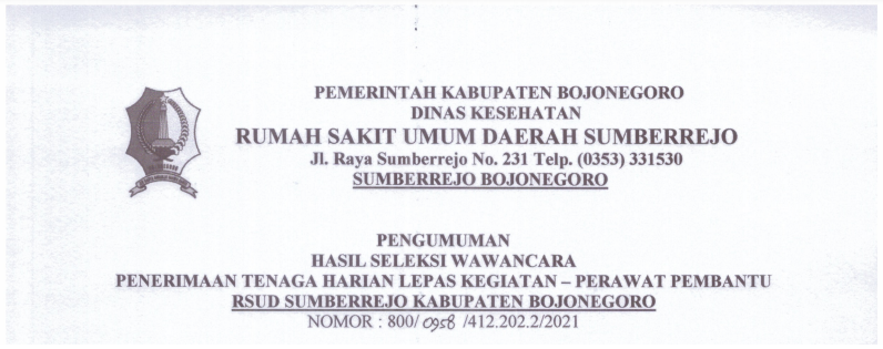 Pengumuman Hasil Seleksi Wawancara