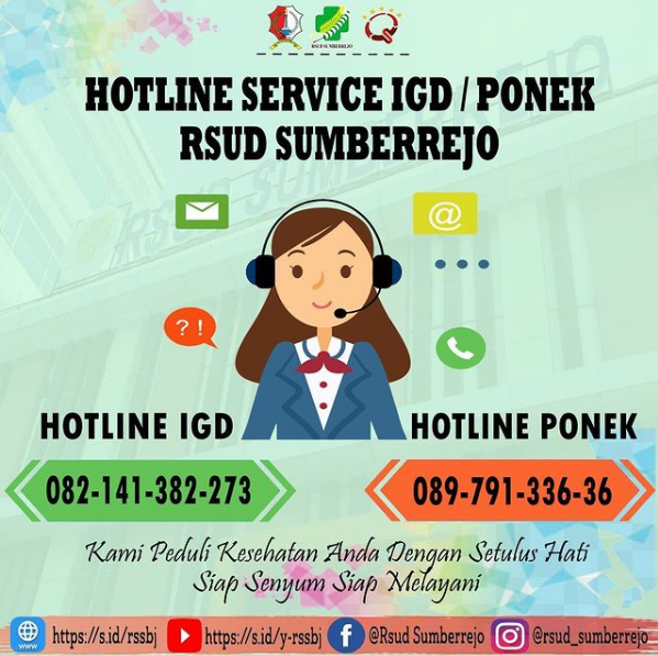 Hotline IGD dan Ponek RSUD Sumberrejo.