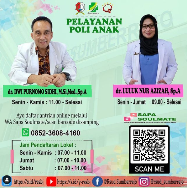 Selamat datang dan selamat bergabung bersama di RSUD Sumberrejo Dokter Luluk Nur Azizah