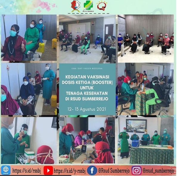 Kegiatan Vaksinasi Dosis Ketiga (Booster) untuk Tenaga Kesehatan di RSUD Sumberrejo