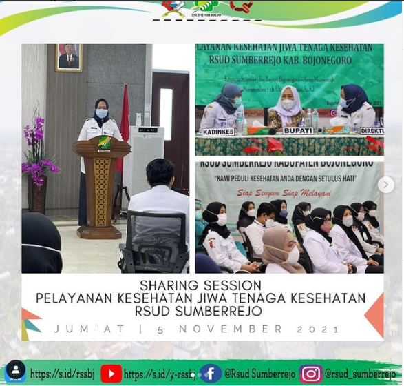 Pembinaan dan Pengarahan seluruh Pegawai RSUD Sumberrejo oleh Ibu Bupati Bojonegoro