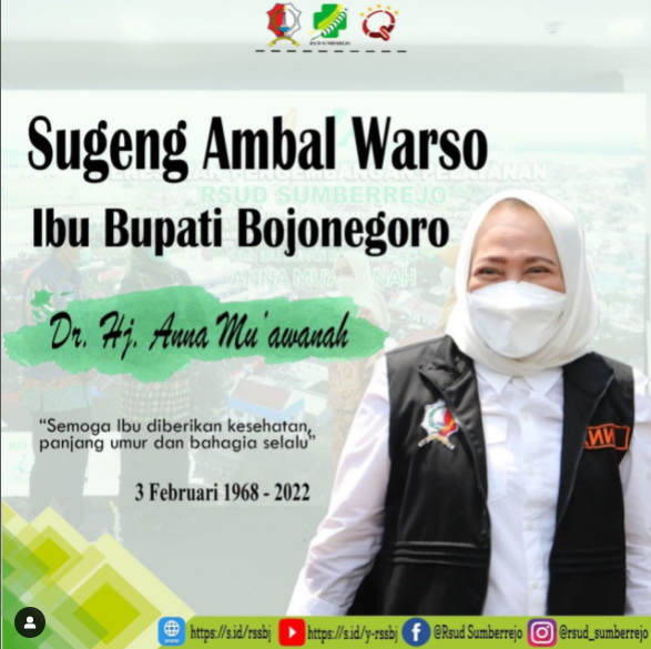 Sugeng Ambal Warso Ibu Bupati Bojonegoro