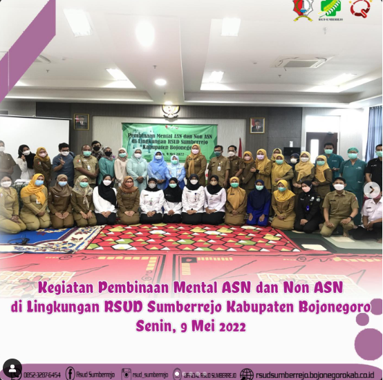 Pembinaan Mental ASN dan Non ASN di Lingkungan RSUD Sumberrejo Kabupaten Bojonegoro