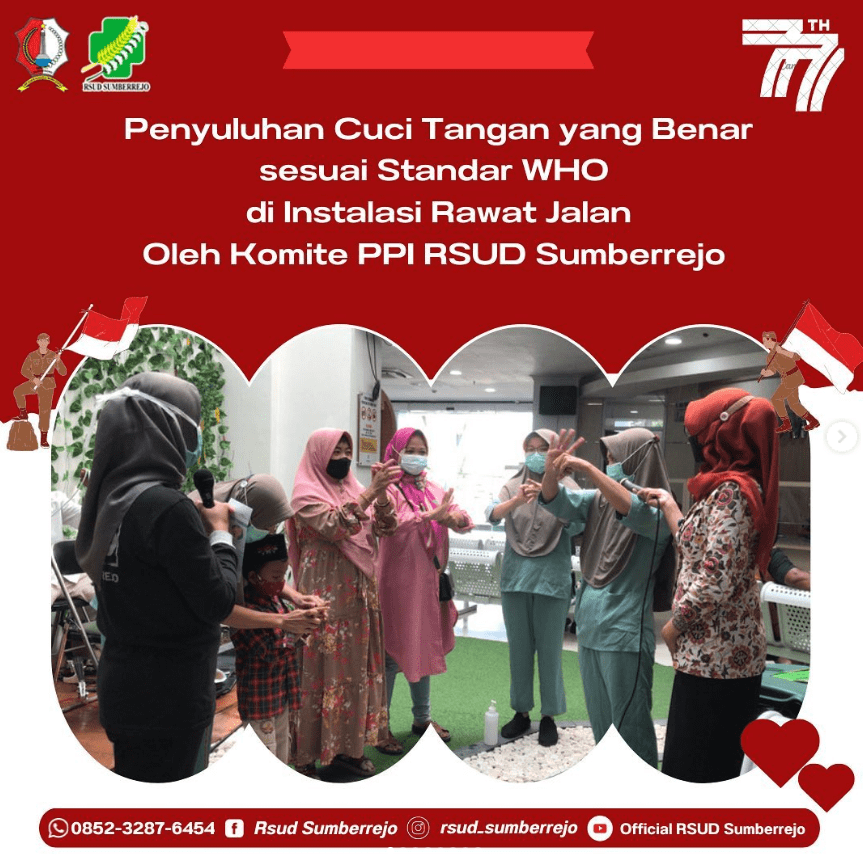 Penyuluhan Rutin di Instalasi Rawat Jalan yang berkolaborasi dengan Komite PPI RSUD Sumberrejo