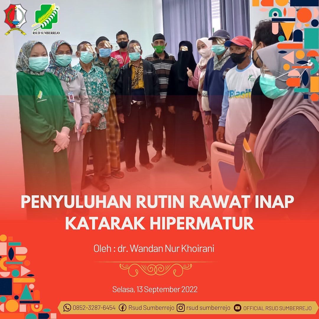 Penyuluhan rutin rawat inap dengan tema "Katarak Hipermatur"
