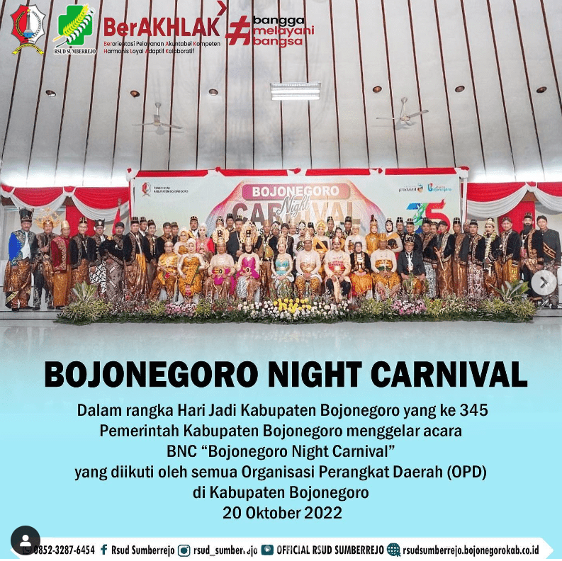 Malam puncak kemeriahan acara Hari Jadi Kabupaten Bojonegoro ke 345