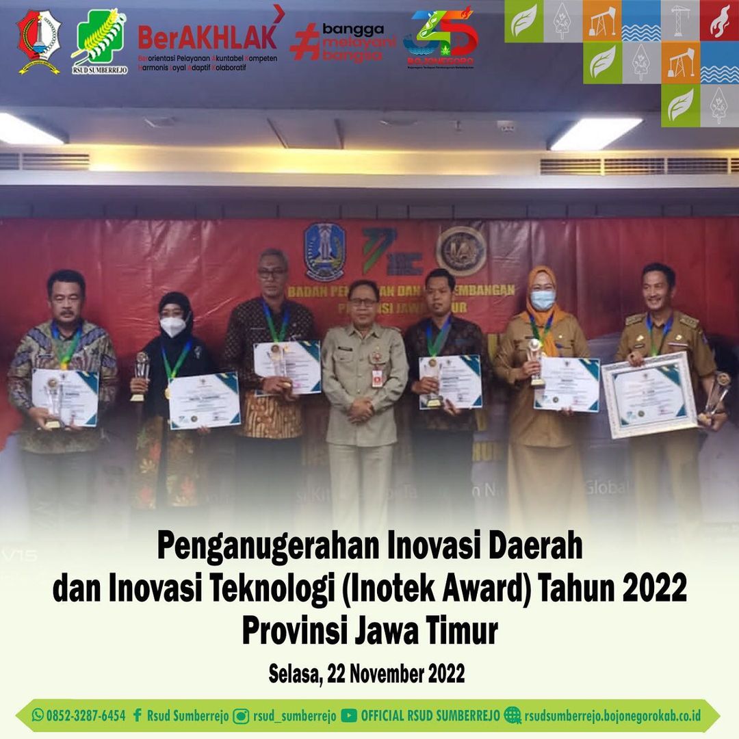 Penganugerahan Inovasi Daerah dan Inovasi Teknologi (INOTEK AWARD) Provinsi Jawa Timur Tahun 2022
