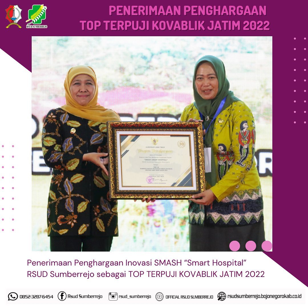 Penerimaan Penghargaan Top Terpuji Kovablik Provinsi Jawa Timur 2022 oleh Gubernur Jawa Timur