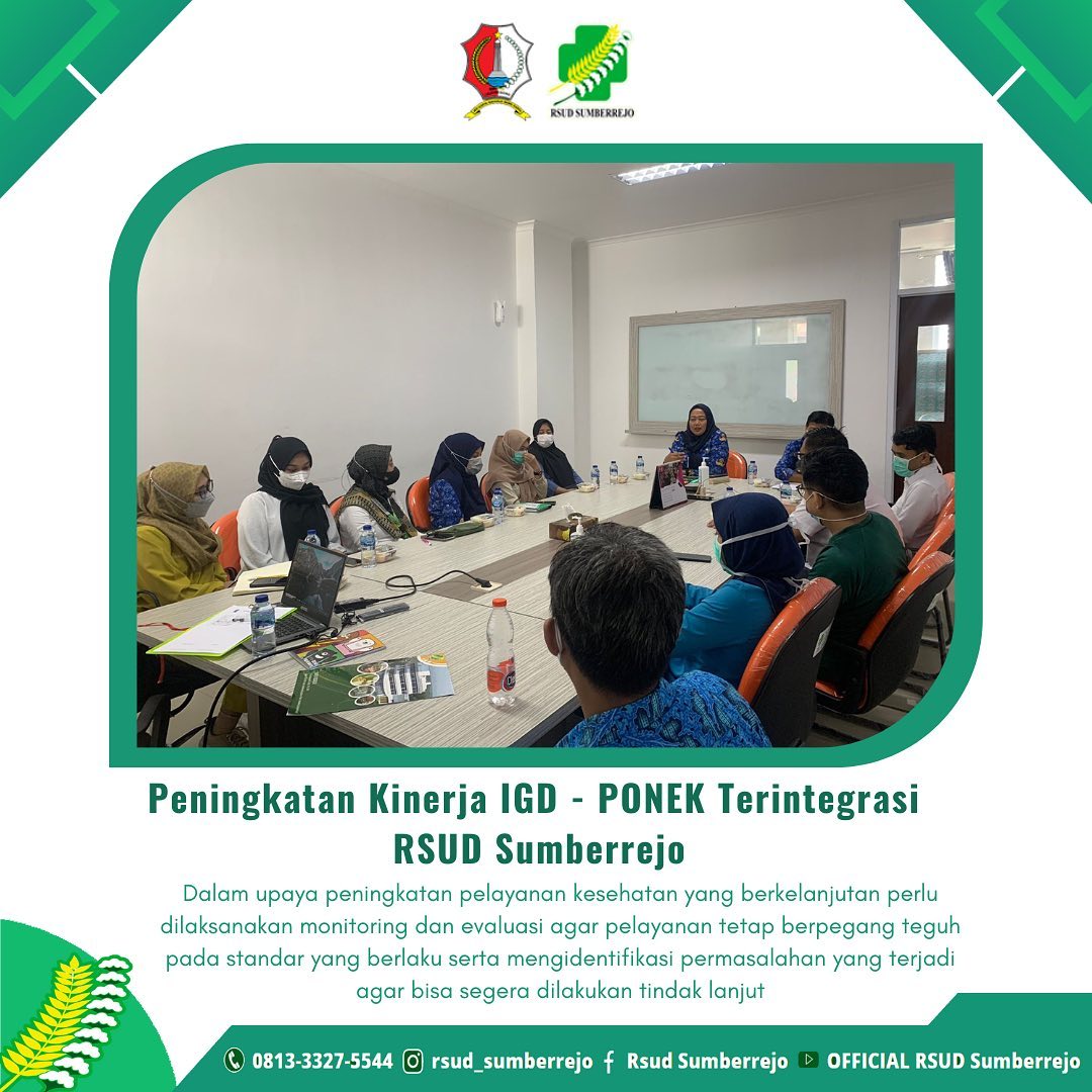 Peningkatan Kinerja IGD - PONEK Terintegrasi yang dipimpin oleh Direktur RSUD Sumberrejo