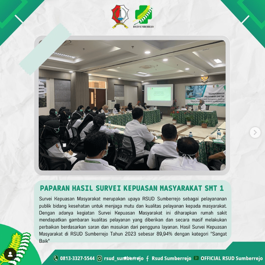 Paparan Hasil Survei Kepuasan Masyarakat SMT 1