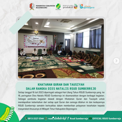 Peringatan Dies Natalis RSUD Sumberrejo yang ke 16
