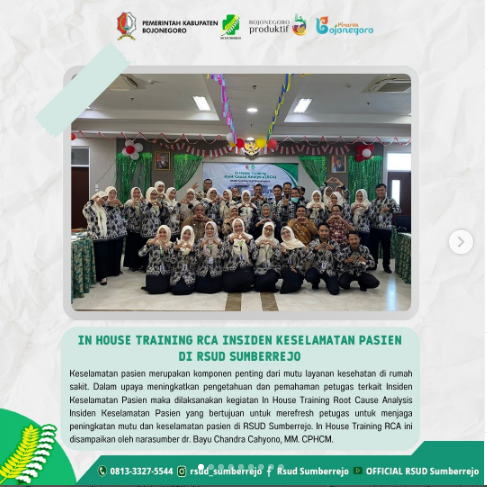 In House Training RCA Insiden Keselamatan Pasien
