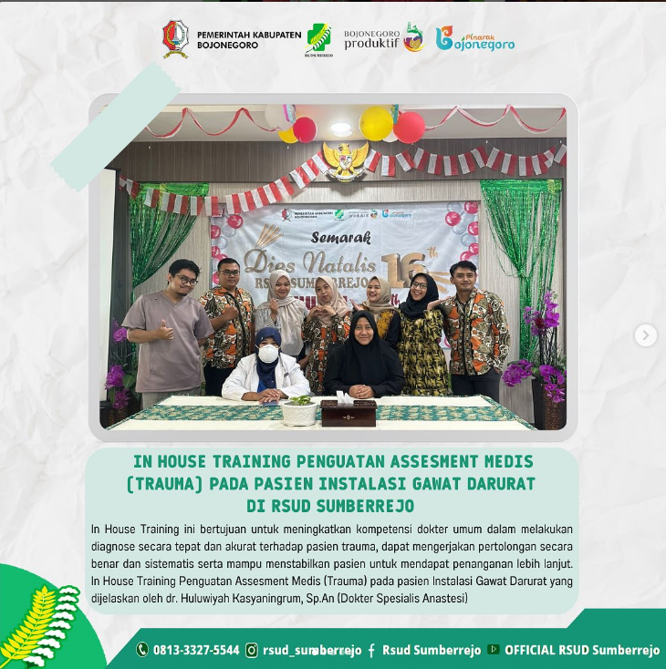 In House Training Penguatan Assesment Medis (Trauma) pada Pasien