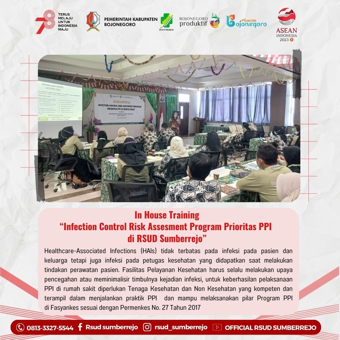 In House Training Infection Control Risk Assesment Program Prioritas PPI