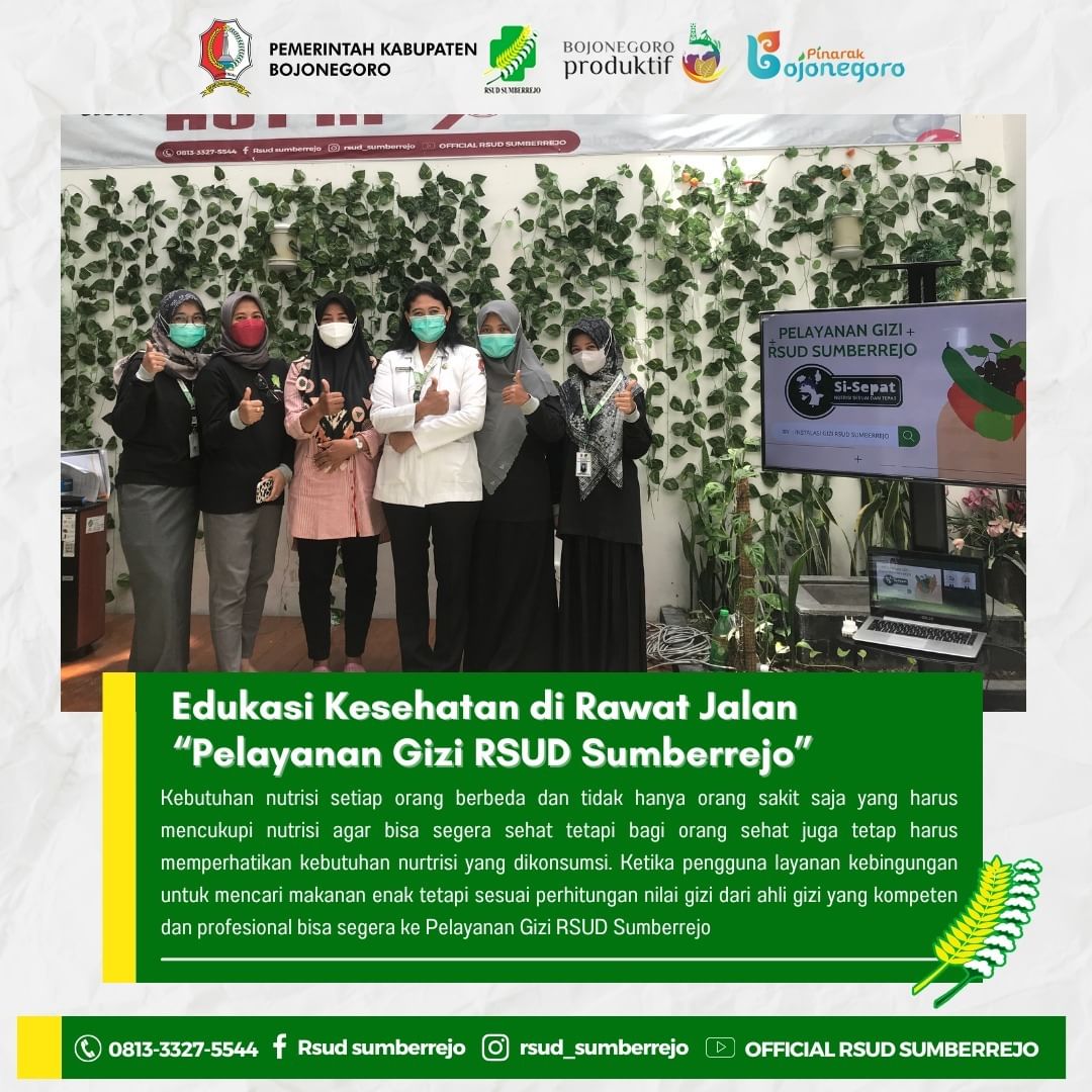 Edukasi kesehatan di rawat jalan RSUD Sumberrejo ( Pelayanan Gizi RSUD Sumberrejo)