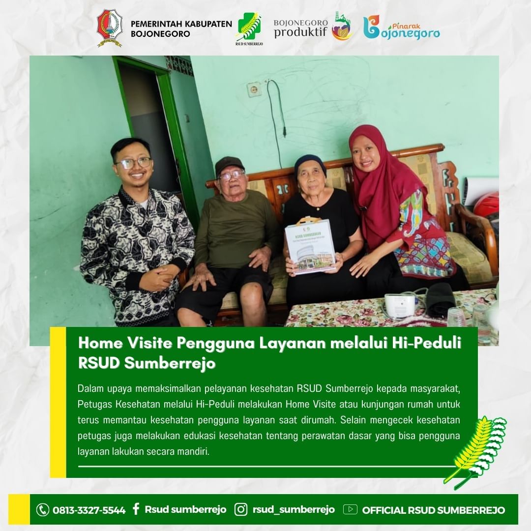 Home Visite Pengguna Layanan melalui Hi-Peduli RSUD Sumberrejo