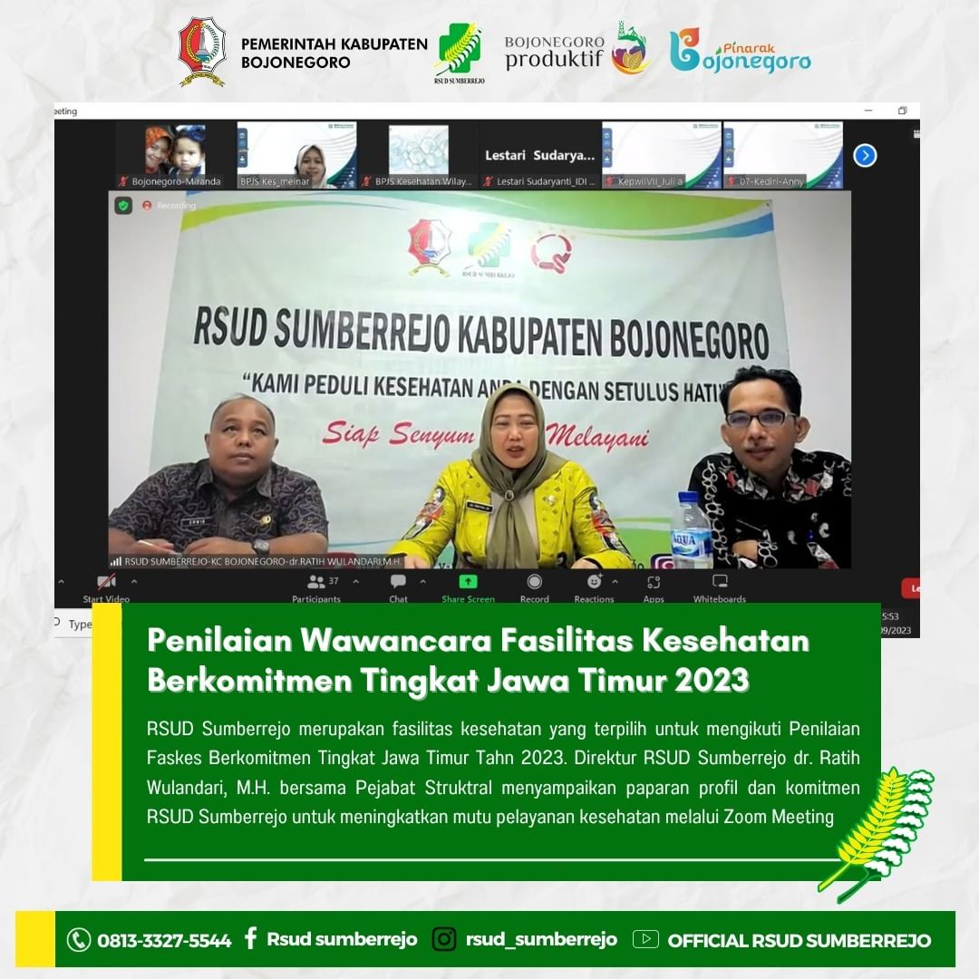 Penilaian wawancara fasilitas kesehatan berkomitmen tingkat jawa timur 2023