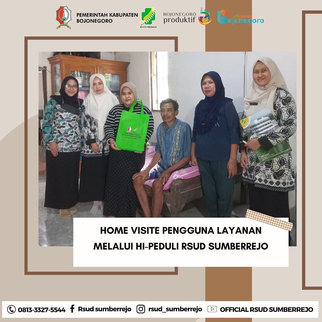 Home Visite pengguna layanan melalui HI-PEDULI RSUD Sumberrejo