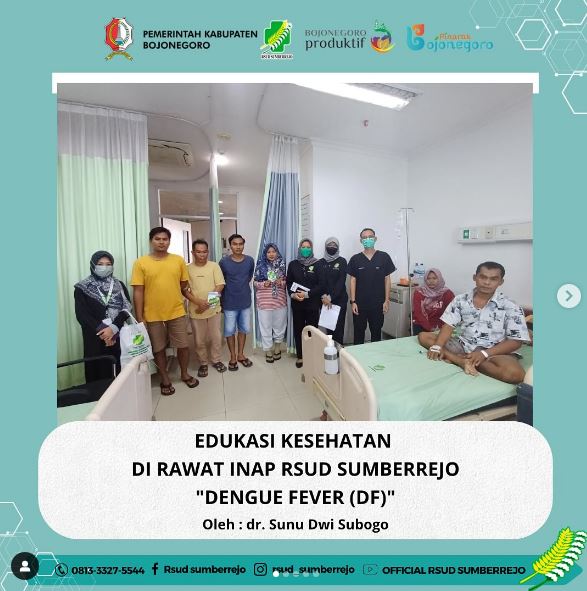 Edukasi Kesehatan di Rawat Inap RSUD Sumberrejo yang disampaikan oleh dr. Sunu Dwi Subogo