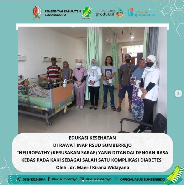 Edukasi kesehatan di Rawat Inap RSUD Sumberrejo dengan tema “Neuropathy (kerusakan saraf)