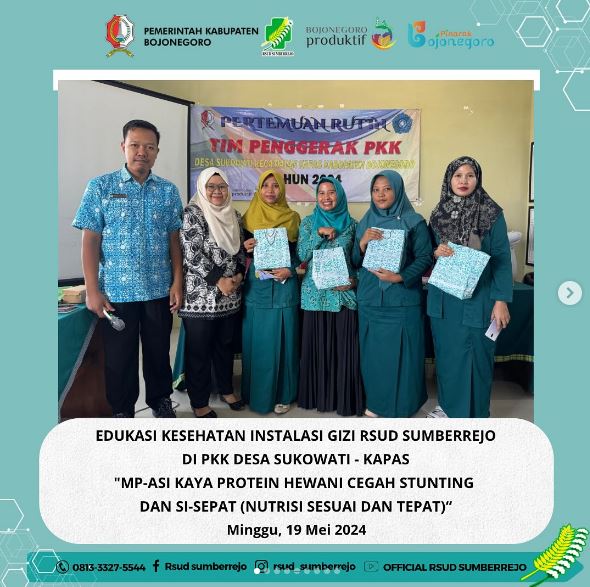 Edukasi Kesehatan dalam acara PKK di Desa Sukowati Kecamatan Kapas.