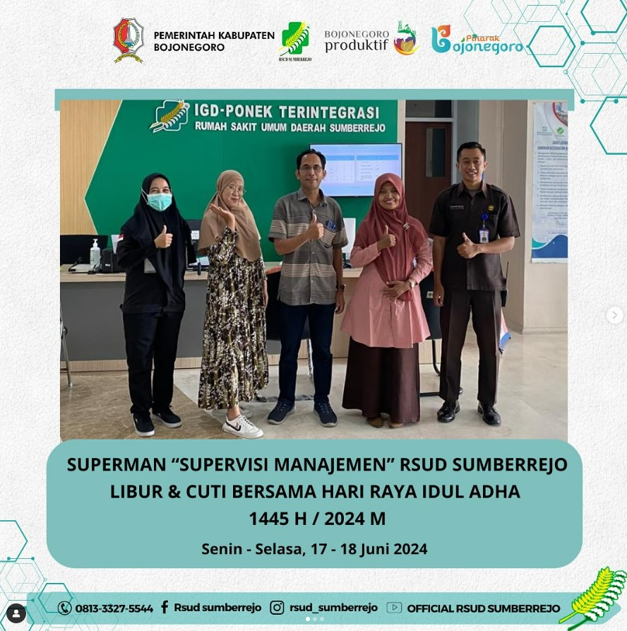 Superman (Supervisi Manajemen) RSUD Sumberrejo saat Libur dan Cuti Bersama