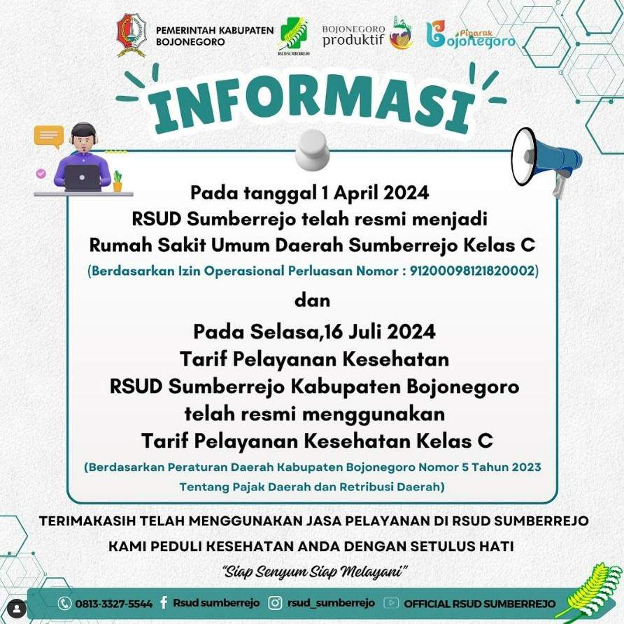 Sumberrejo sudah resmi menjadi RSUD Sumberrejo Kelas C