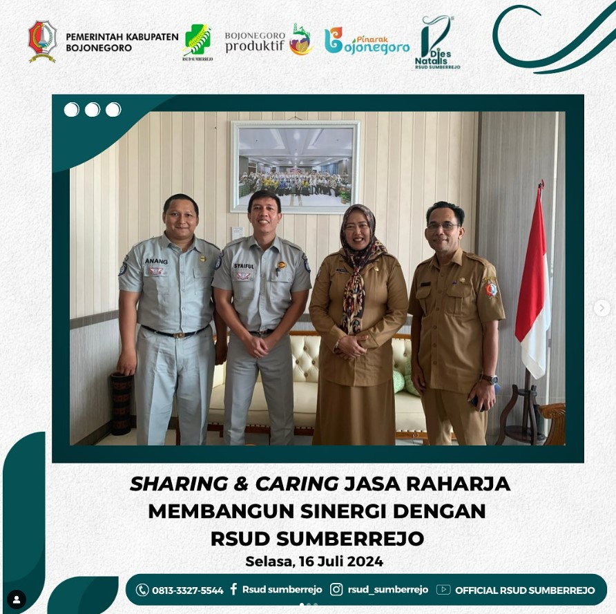 Jasa Raharja melakukan Sharing & Caring dengan RSUD Sumberrejo