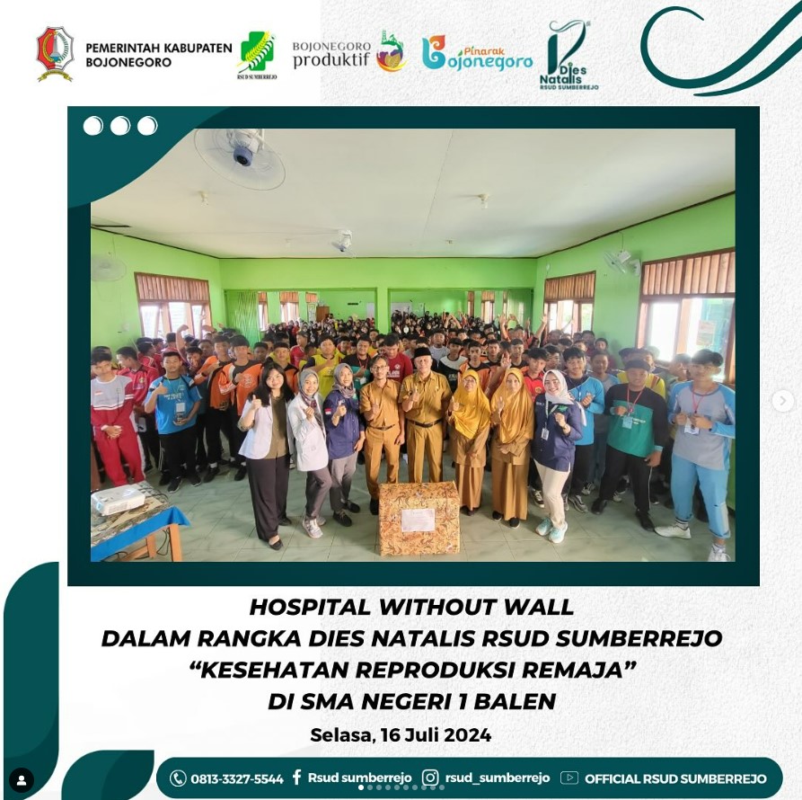 Kegiatan Hospital Without Wall di SMA Negeri 1 Balen dengan tema “Kesehatan Reproduksi Remaja”