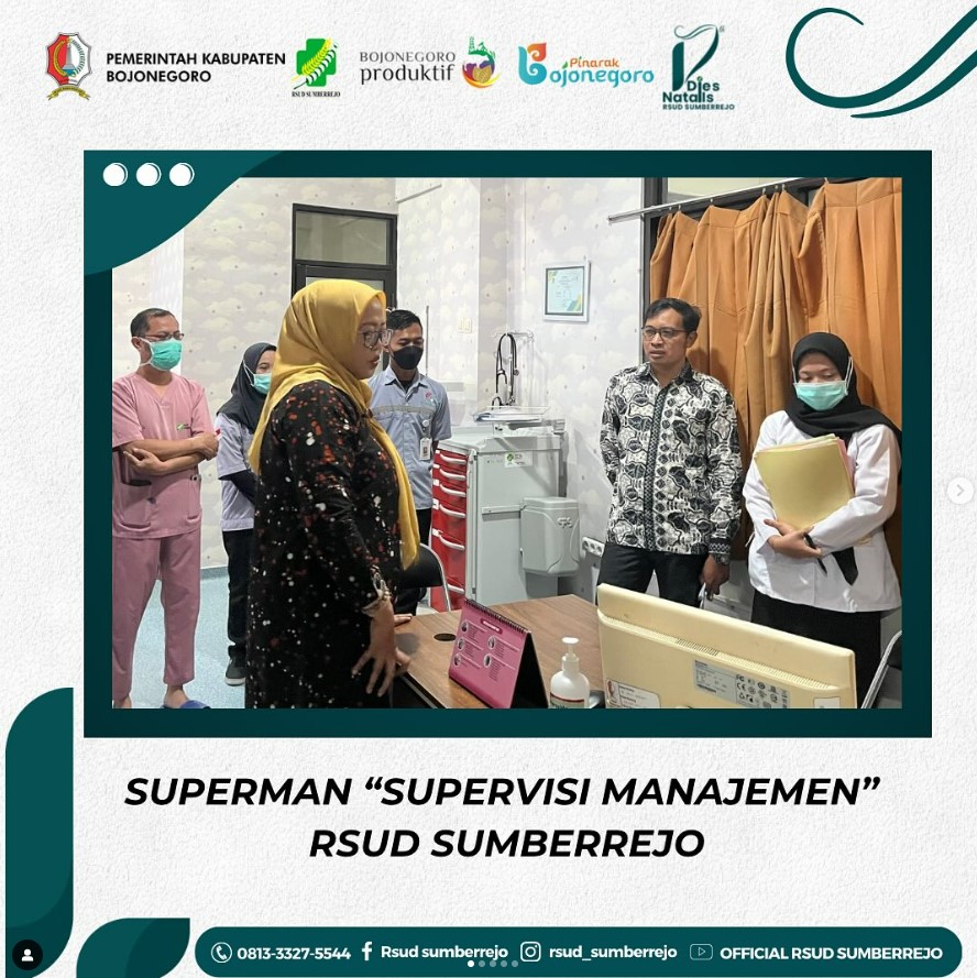 Direktur RSUD Sumberrejo melaksanakan supervisi manajemen rutin
