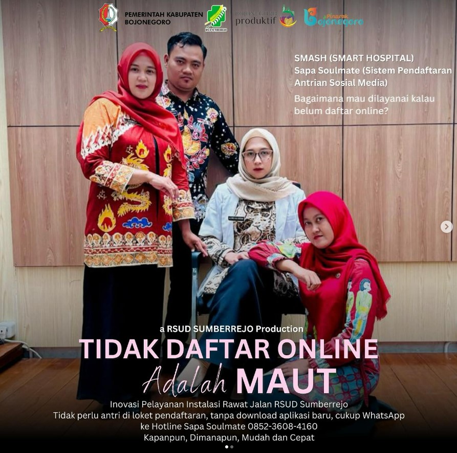 Di RSUD Sumberrejo bisa daftar online untuk pelayanan di Klinik Rawat Jalan.