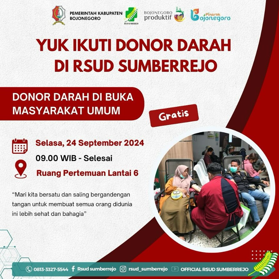 Kegiatan Donor Darah di RSUD Sumberrejo