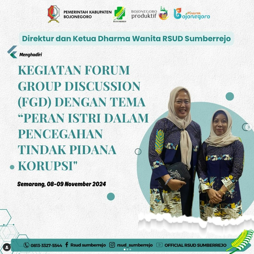 Kegiatan FGD dengan tema “Peran Istri Dalam Pencegahan Tindak Pidana Korupsi”
