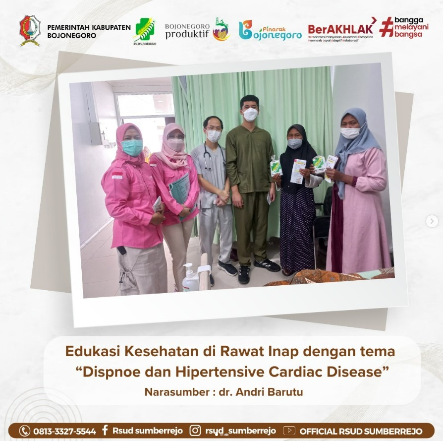 Edukasi Kesehatan di Rawat Inap dengan tema "Dispnoe dan Hipertensive Cardiac Disease"