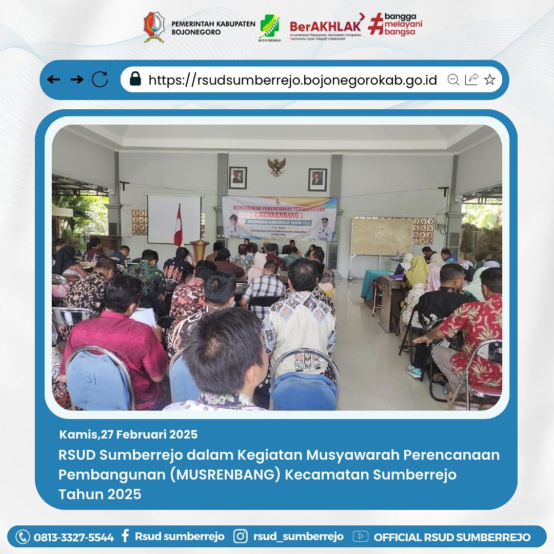 RSUD Sumberrejo pada Kegiatan Musyawarah Perencanaan Pembangunan Kecamatan Sumberrejo