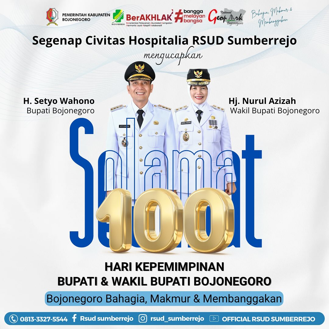 100 Hari Kepemimpinan menjadikan Bojonegoro yang Bahagia,Makmur dan Membanggakan