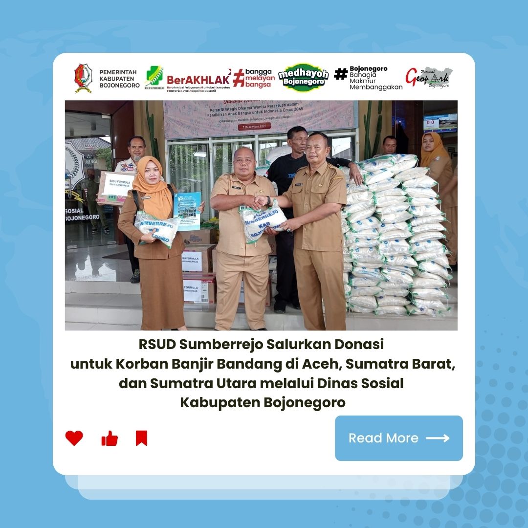 RSUD Sumberrejo salurkan Donasi untuk Korban Banjir Bandang