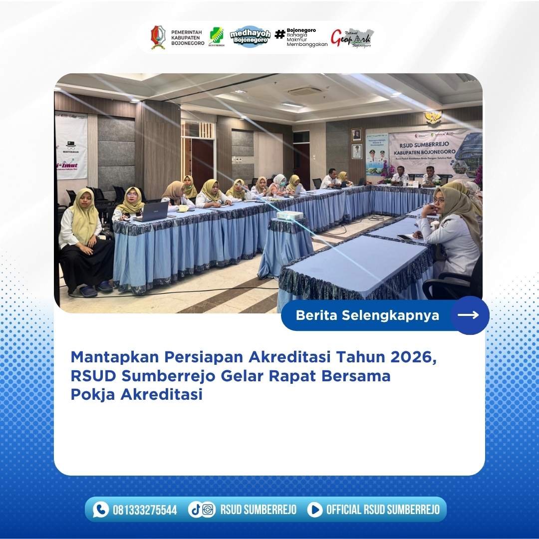 Jelang Akreditasi 2026, RSUD Sumberrejo Laksanakan Rapat Koordinasi Bersama Pokja Akreditasi