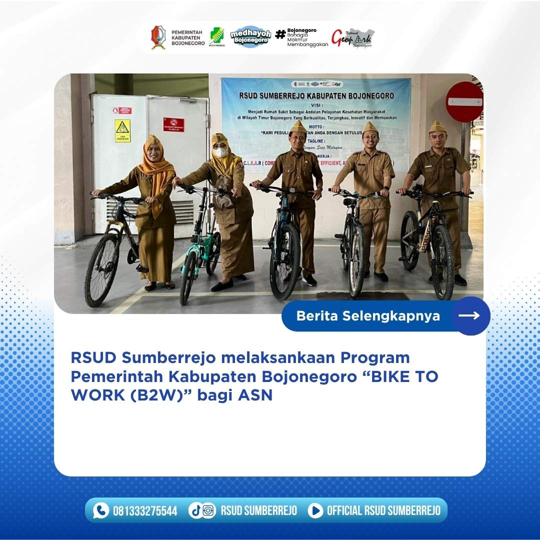 Dukung Program Pemkab Bojonegoro, ASN RSUD Sumberrejo Laksanakan Bike to Work (B2W)