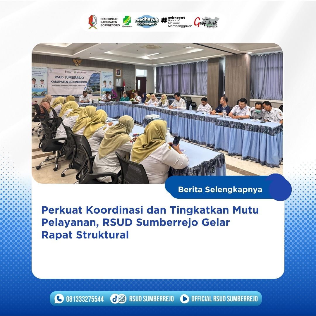 RSUD Sumberrejo Gelar Rapat Struktural Monev Pelayanan