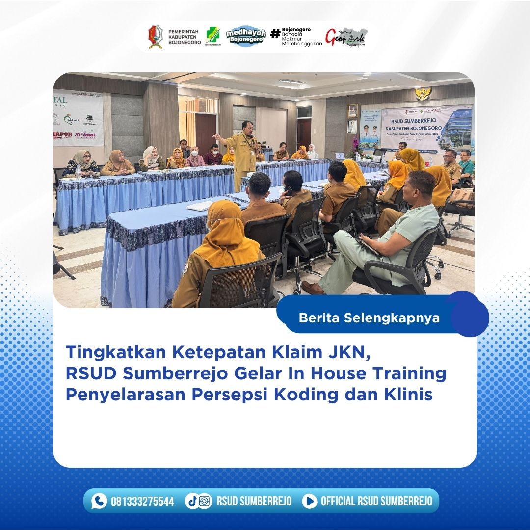 RSUD Sumberrejo Gelar In House Training Penyelarasan Persepsi Koding dan Klinis