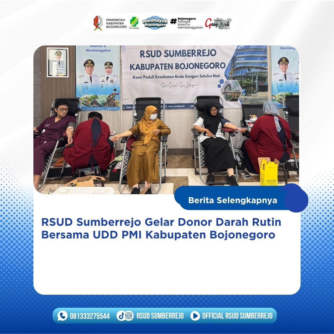 Setetes Darah untuk Kemanusiaan, RSUD Sumberrejo Laksanakan Donor Darah Rutin