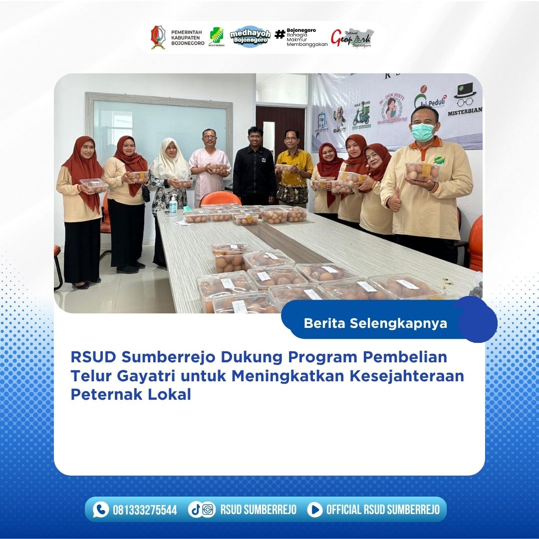 RSUD Sumberrejo Dukung Program Telur Gayatri, Wujud Nyata Menggerakkan Ekonomi Peternak Lokal