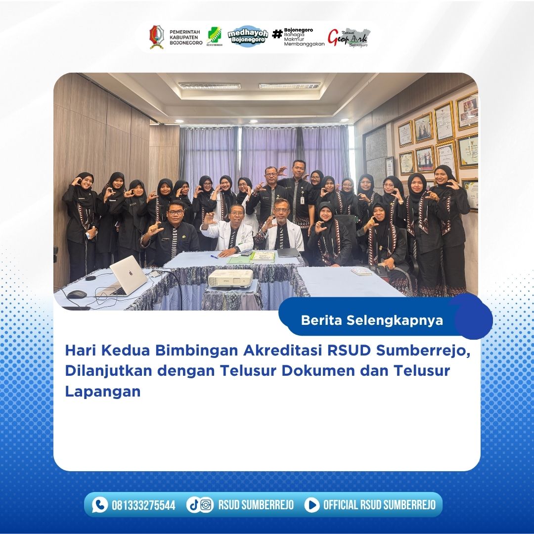 Hari Kedua Bimbingan Akreditasi RSUD Sumberrejo