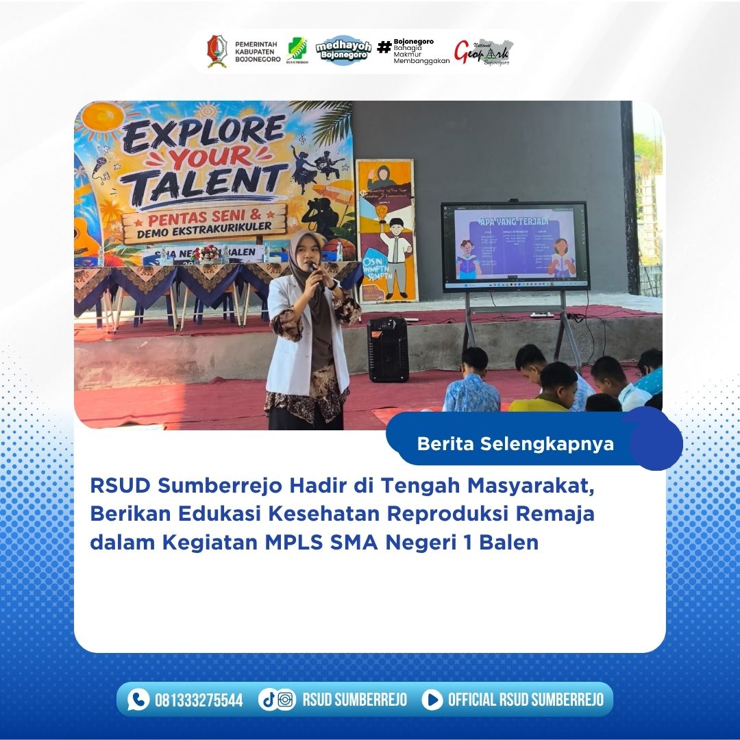 RSUD Sumberrejo Hadir di Tengah Masyarakat pada Kegiatan MPLS di SMA Negeri 1 Balen