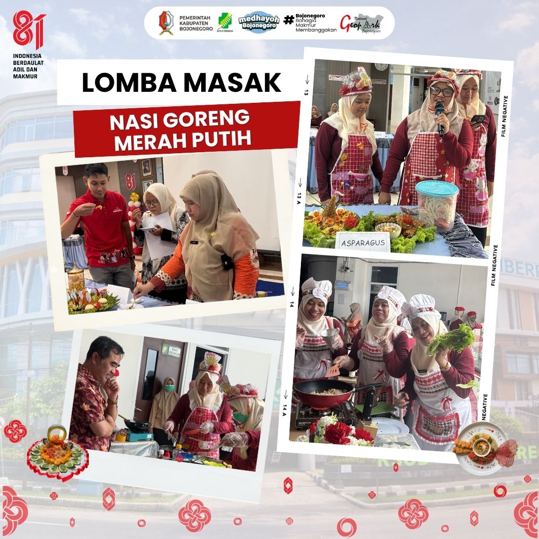 Semarak HUT ke-81 RI, RSUD Sumberrejo Gelar Lomba Memasak Nasi Goreng Merah Putih